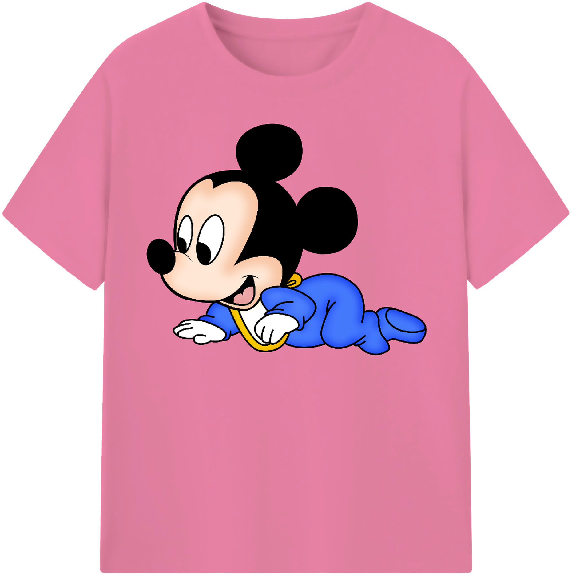 （画像用） ミッキーマウス Mickey Mouse 綿100％半袖Tシャツ（フロントプリント）